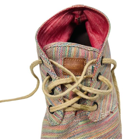 TOMS Pilar Stripe Rope Desert Botas - Size 7.5 - Picture 13 of 15